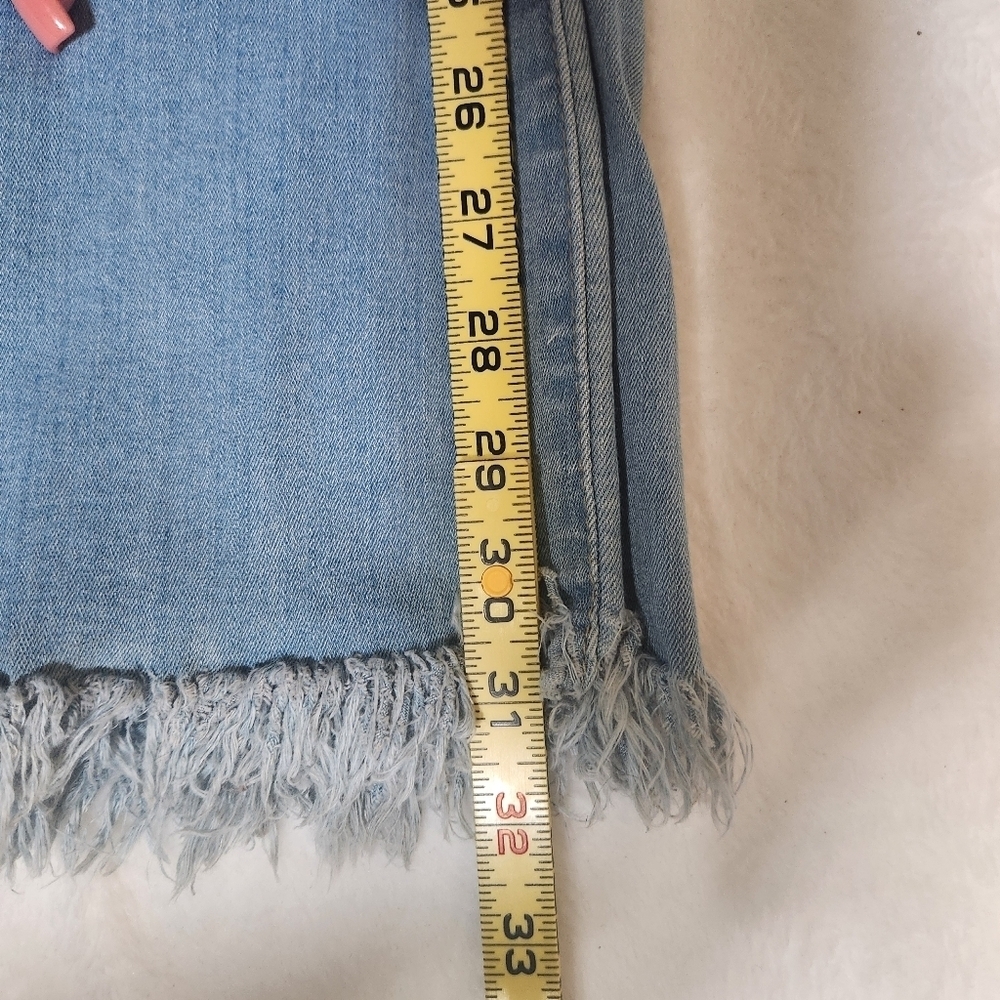 Love Light Blue Flare Jeans with Frayed Hem - Picture 12 of 13